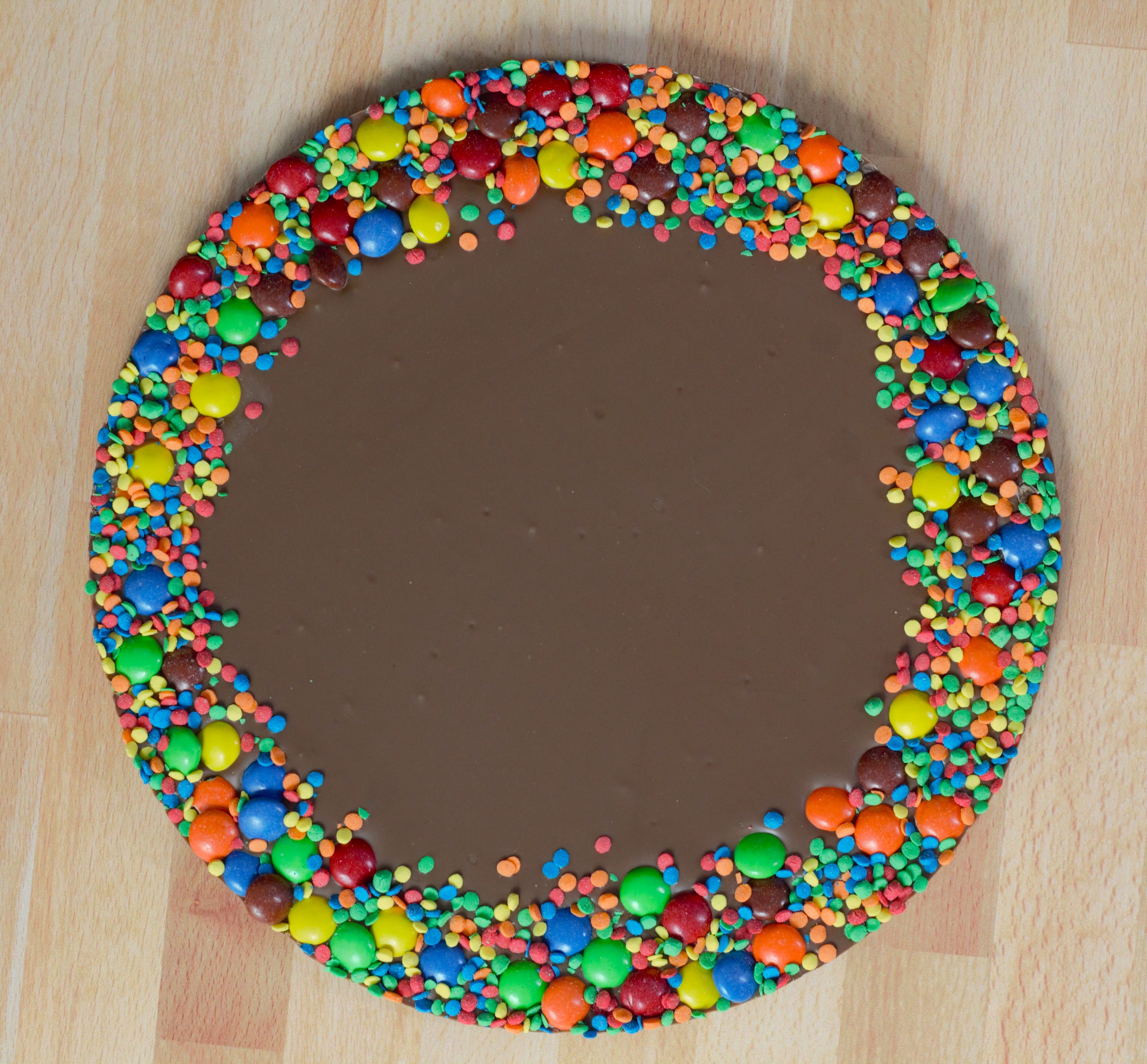 Custom Chocolate Pizza.